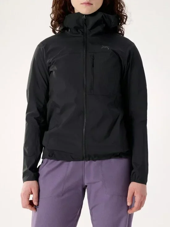 Arc'teryx Squamish Hoody Black L Lightweight Windbreaker Water Repellent Shell - Picture 1 of 8